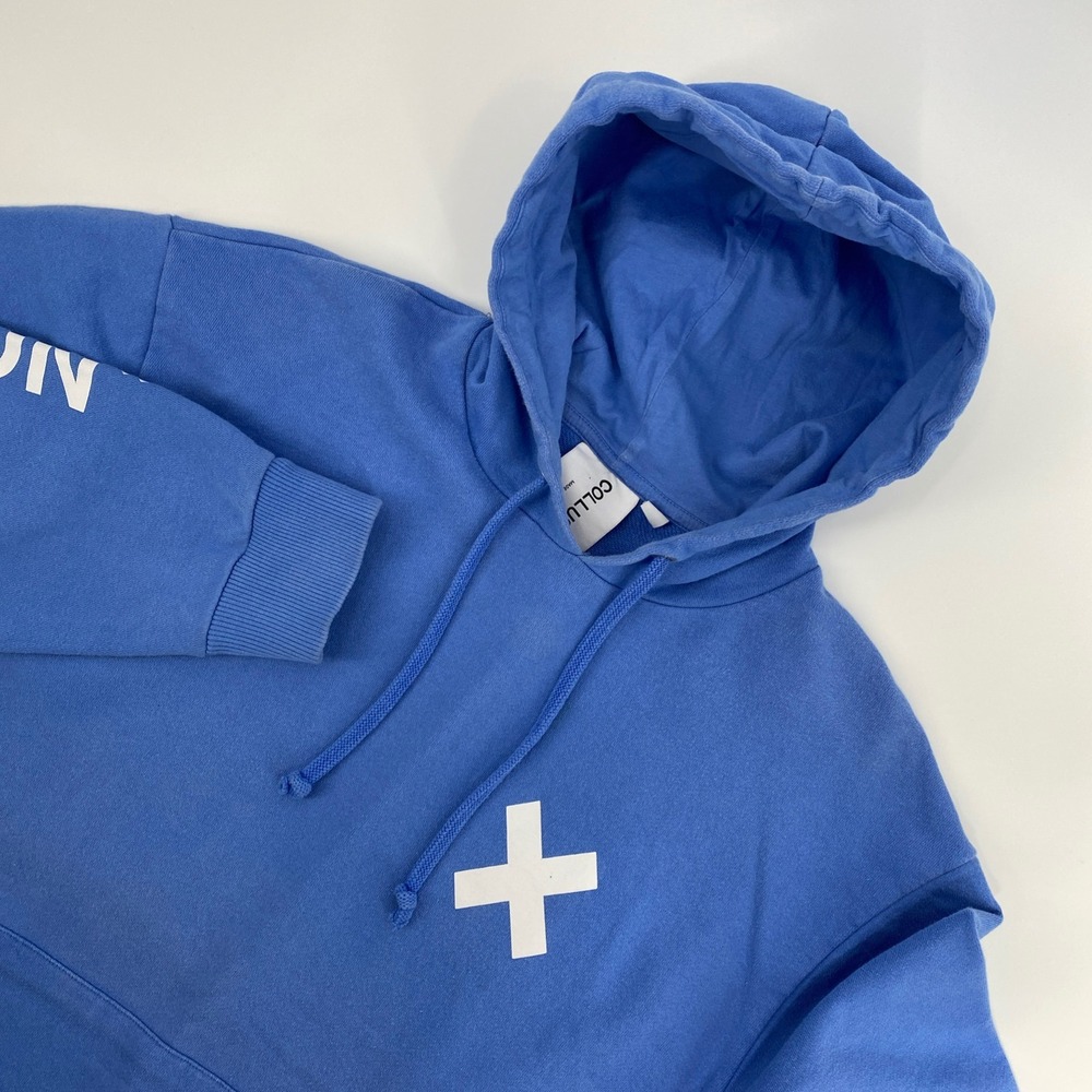 Collusion Hoodie Mens Extra Large Blue Graphic‎ Cross Streetwear Skater Urban